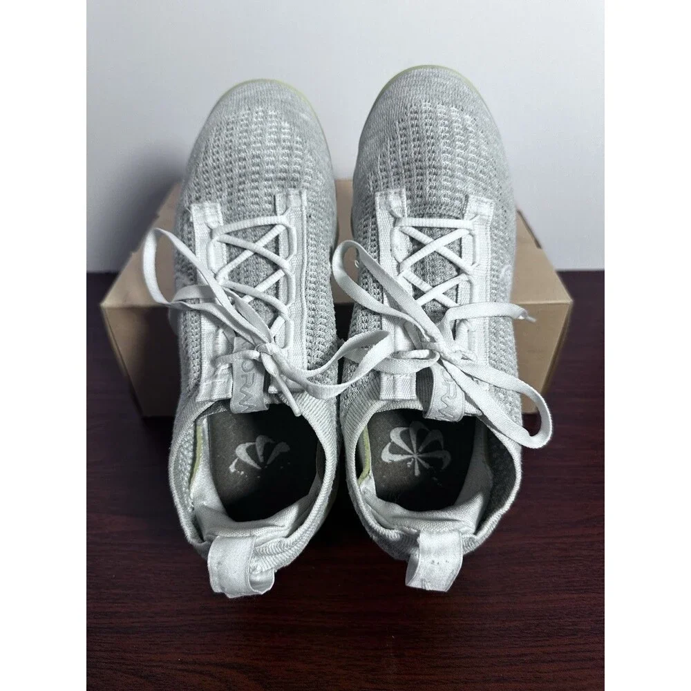 Nike Air VaporMax 2021 FK Pure Platinum White Running Shoes DC4112-100 Size 7.5